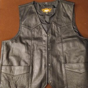 Mens biker vest